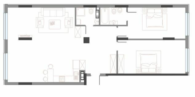 2-кімнатна 129.4 м² в ЖК АРСЕНАЛ House від 100 000 грн/м², Київ