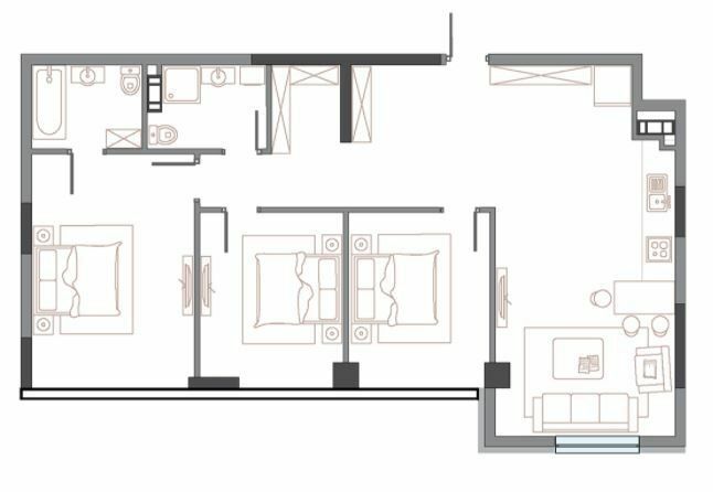 3-кімнатна 113.51 м² в ЖК АРСЕНАЛ House від 100 000 грн/м², Київ