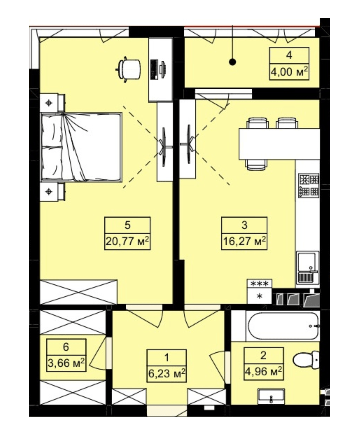 1-комнатная 55.89 м² в ЖК Royal Hill от 19 200 грн/м², с. Лисиничи