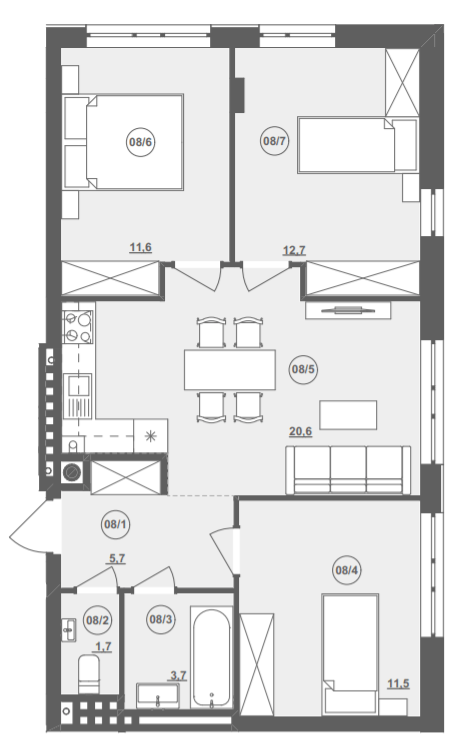 3-комнатная 67.49 м² в ЖК ИНЖИР от 25 000 грн/м², Львов