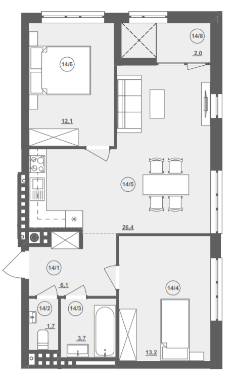 2-комнатная 65.17 м² в ЖК ИНЖИР от 25 000 грн/м², Львов