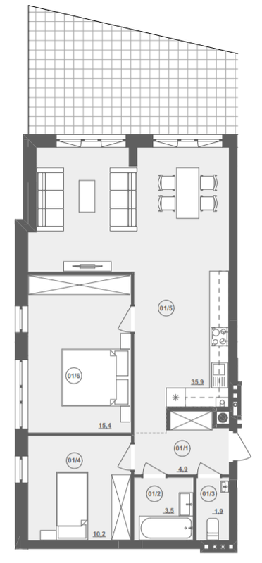 2-комнатная 71.71 м² в ЖК ИНЖИР от 25 000 грн/м², Львов