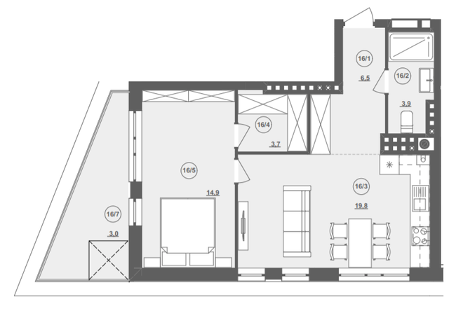 1-кімнатна 51.78 м² в ЖК ІНЖИР від 26 000 грн/м², Львів