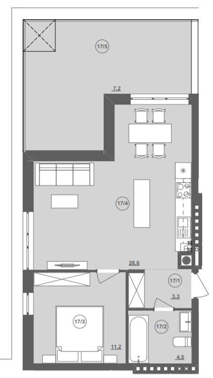 1-кімнатна 54.68 м² в ЖК ІНЖИР від 26 000 грн/м², Львів