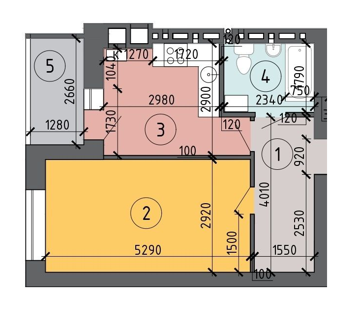 1-кімнатна 36.8 м² в ЖК PetrovSky від 20 500 грн/м², с. Нові Петрівці