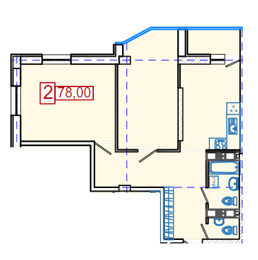 2-кімнатна 78 м² в ЖК Німецький проект на Холодній Горі від 28 700 грн/м², Харків