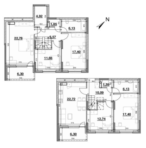 Двухуровневая 153.38 м² в ЖК OK`LAND от 27 151 грн/м², Киев