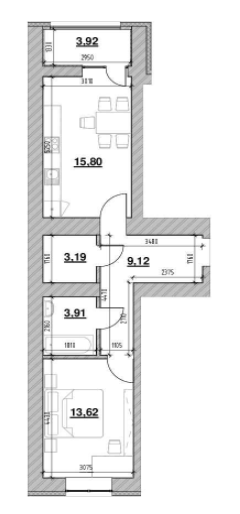 1-кімнатна 49.56 м² в ЖК Шенген від 22 448 грн/м², Львів