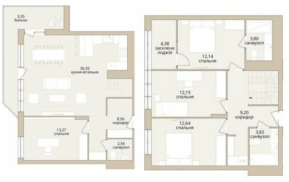 Двухуровневая 122.98 м² в ЖК Dream Lake от 21 600 грн/м², Винница