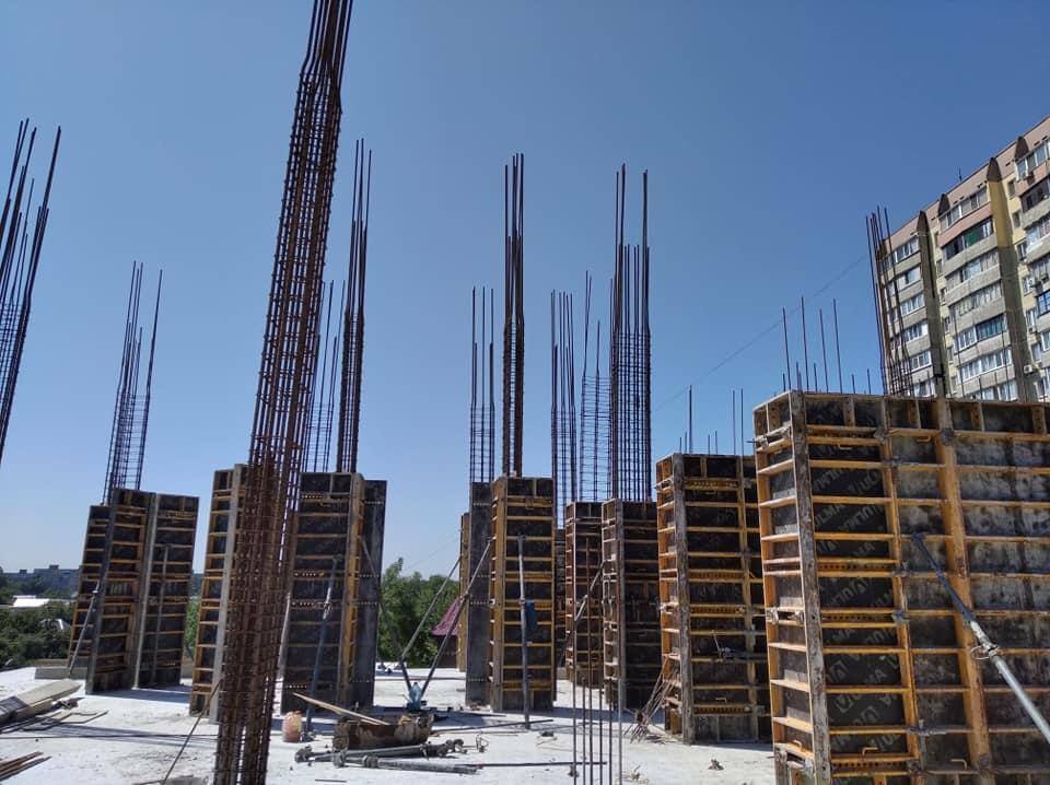 Ход строительства ЖК Янтарный, авг, 2021 год