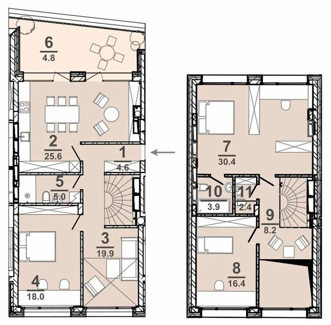 Дворівнева 139.2 м² в ЖК AMSTERDAM від 33 500 грн/м², Полтава