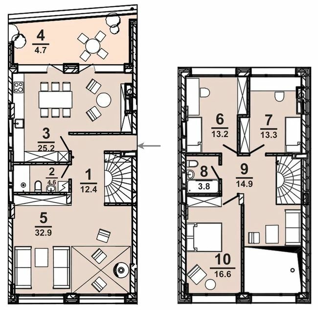 Двухуровневая 141.7 м² в ЖК AMSTERDAM от 33 500 грн/м², Полтава