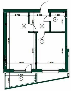 1-кімнатна 52 м² в ЖК ParkVille від 45 200 грн/м², Харків