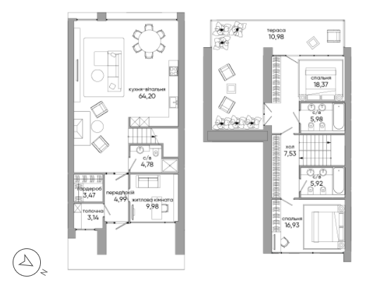 Таунхаус 156.27 м² в Таунхауси PLC Terra від 46 096 грн/м², с. Підгірці