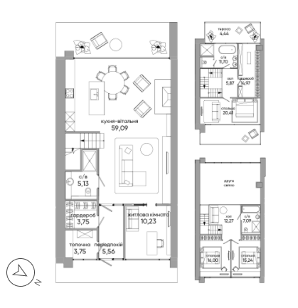 Таунхаус 199.98 м² в Таунхауси PLC Terra від 46 755 грн/м², с. Підгірці