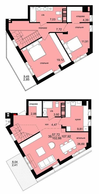 Дворівнева 107.92 м² в ЖК Київ від 17 500 грн/м², Тернопіль