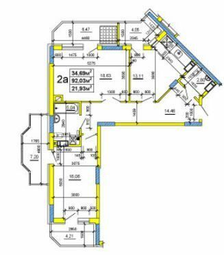 2-кімнатна 92.72 м² в ЖК на вул. Сержанта Жужоми,1 від 18 150 грн/м², Черкаси