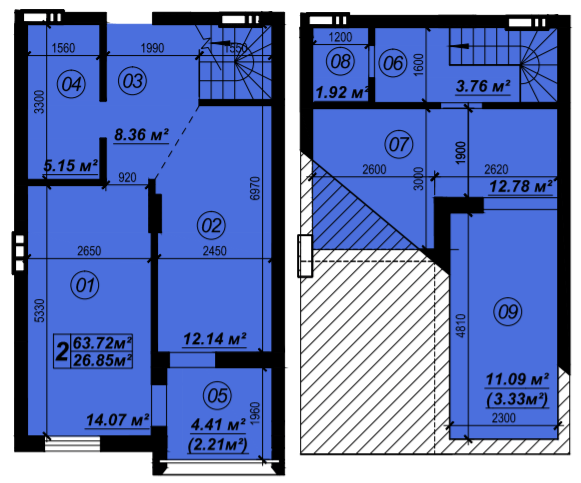 Двухуровневая 63.72 м² в ЖК Verba от 21 500 грн/м², пгт Глеваха