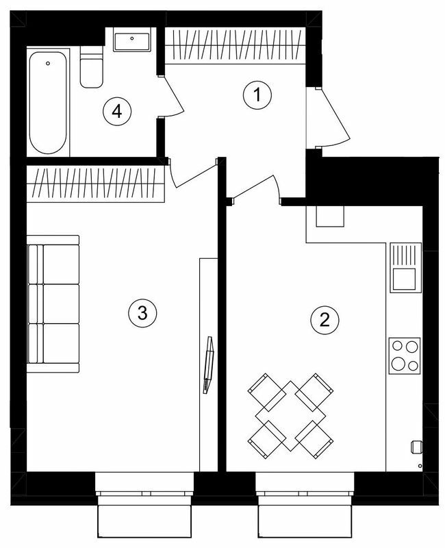 1-кімнатна 38.4 м² в ЖК One House від 28 000 грн/м², м. Вишневе