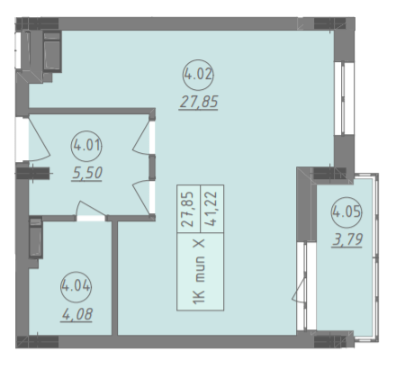 1-комнатная 41.22 м² в ЖК Променада от 25 200 грн/м², г. Вишневое