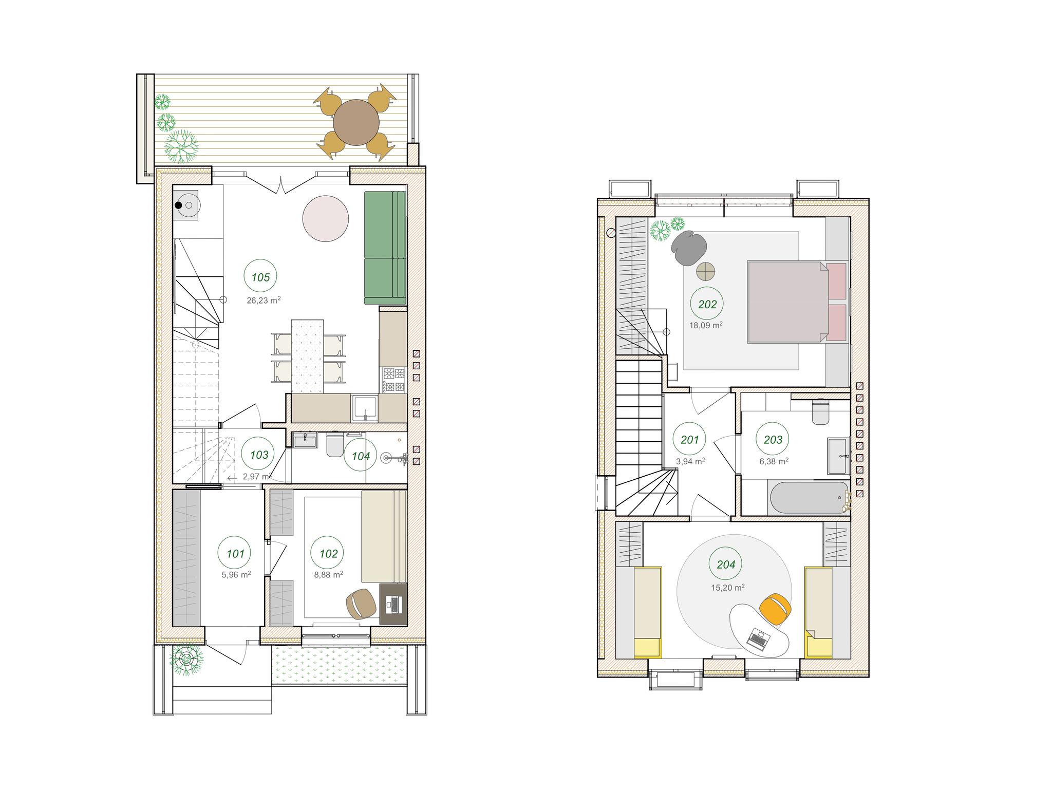 Таунхаус 90 м² в Таунхаусы FORT HOMES от 24 222 грн/м², с. Стоянка