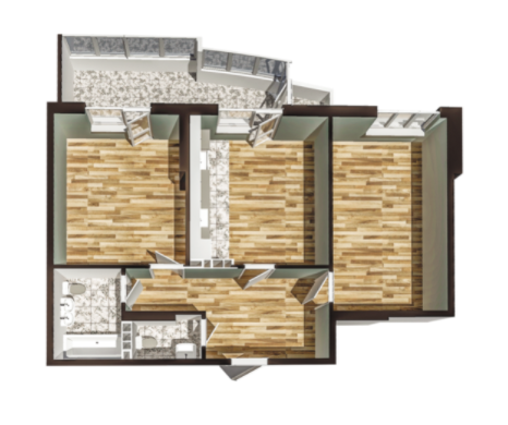 2-комнатная 80.5 м² в ЖК Престиж Холл от застройщика, Киев