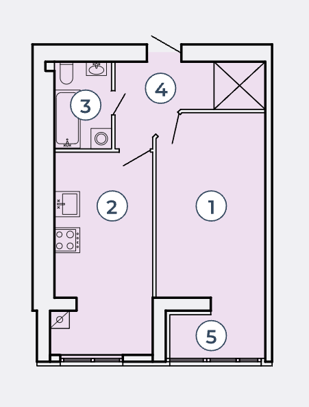 1-кімнатна 47.95 м² в КК Атмосфера від 36 000 грн/м², Запоріжжя