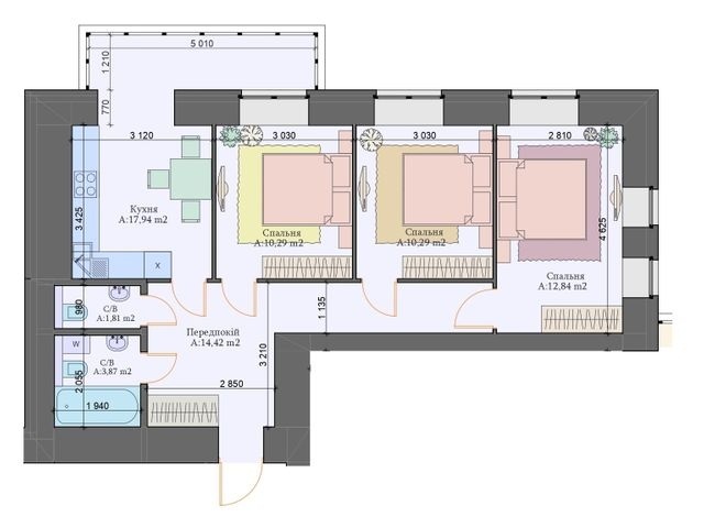 3-кімнатна 67.2 м² в ЖК Art Residence від 23 500 грн/м², м. Ірпінь