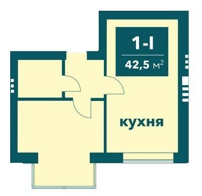1-кімнатна 42.5 м² в ЖК Ібіс від 22 000 грн/м², м. Ірпінь