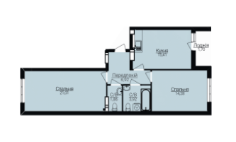 2-комнатная 65.1 м² в ЖК Гостомель Residence от 23 800 грн/м², пгт Гостомель