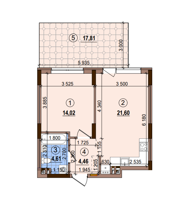 1-комнатная 50.03 м² в ЖК Варшавский-2 от 30 300 грн/м², Киев