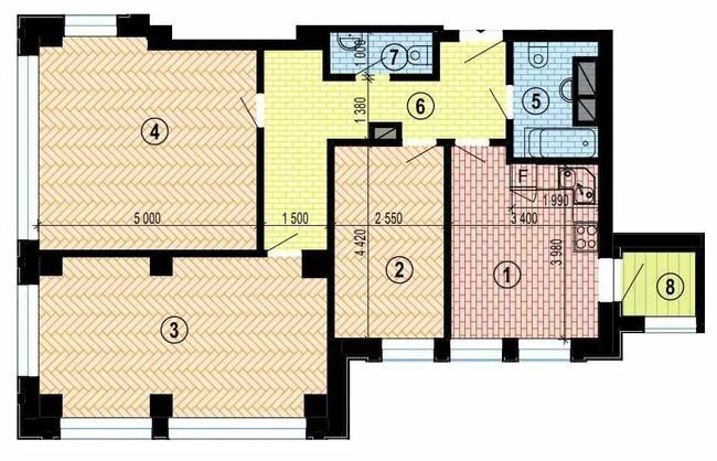 3-кімнатна 91.26 м² в БФК Twenty two від 29 450 грн/м², Харків