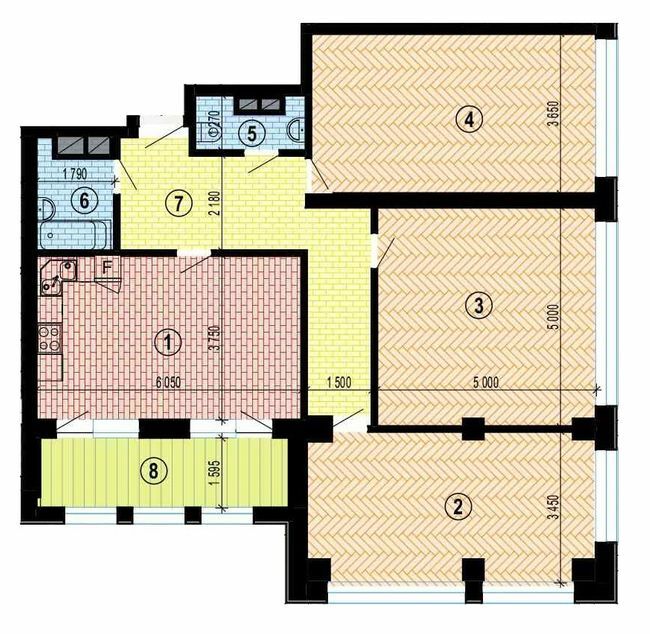 3-кімнатна 119.08 м² в БФК Twenty two від 29 850 грн/м², Харків