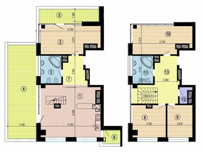 Двухуровневая 150.26 м² в МФК Twenty two от 25 550 грн/м², Харьков