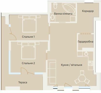 2-комнатная 81.8 м² в КД Nobility от 113 100 грн/м², Киев