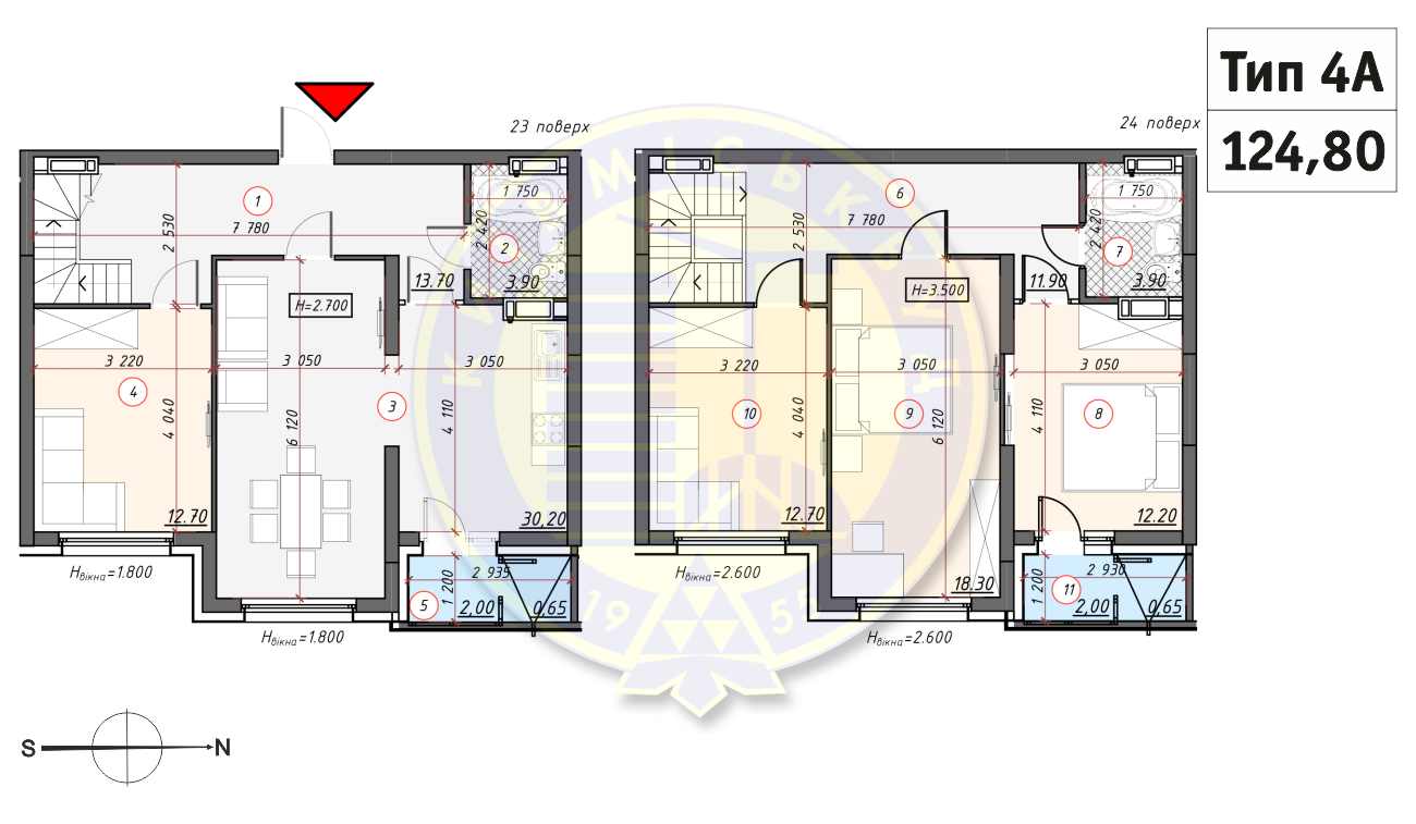 2-кімнатна 124.8 м² в ЖК Кирилівський Гай від 31 597 грн/м², Київ