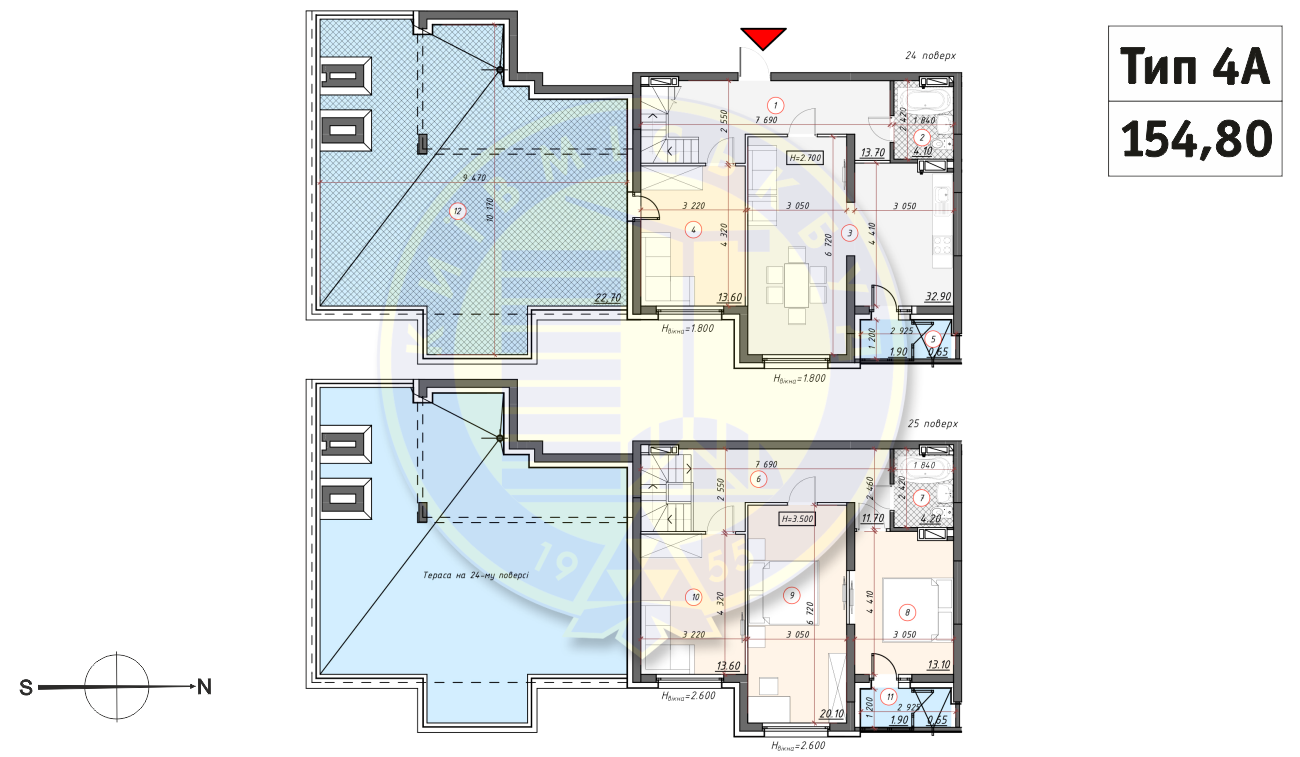 4-комнатная 154.8 м² в ЖК Кирилловский Гай от 32 414 грн/м², Киев