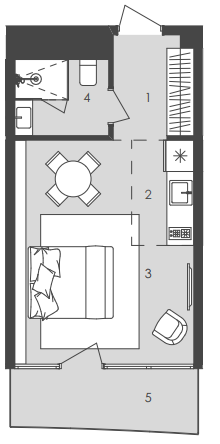 Студія 29.35 м² в  Aura Apart від 36 900 грн/м², Одеса