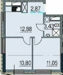 2-комнатная 41.03 м² в ЖК Пространство на Инглези от 22 400 грн/м², Одесса