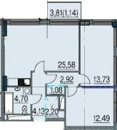 2-кімнатна 67.97 м² в ЖК Простір на Інглезі від 22 400 грн/м², Одеса