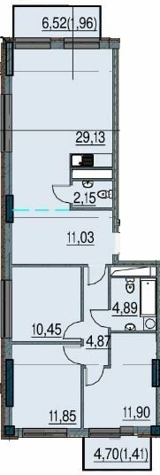 3-кімнатна 116.03 м² в ЖК Простір на Інглезі від 25 550 грн/м², Одеса