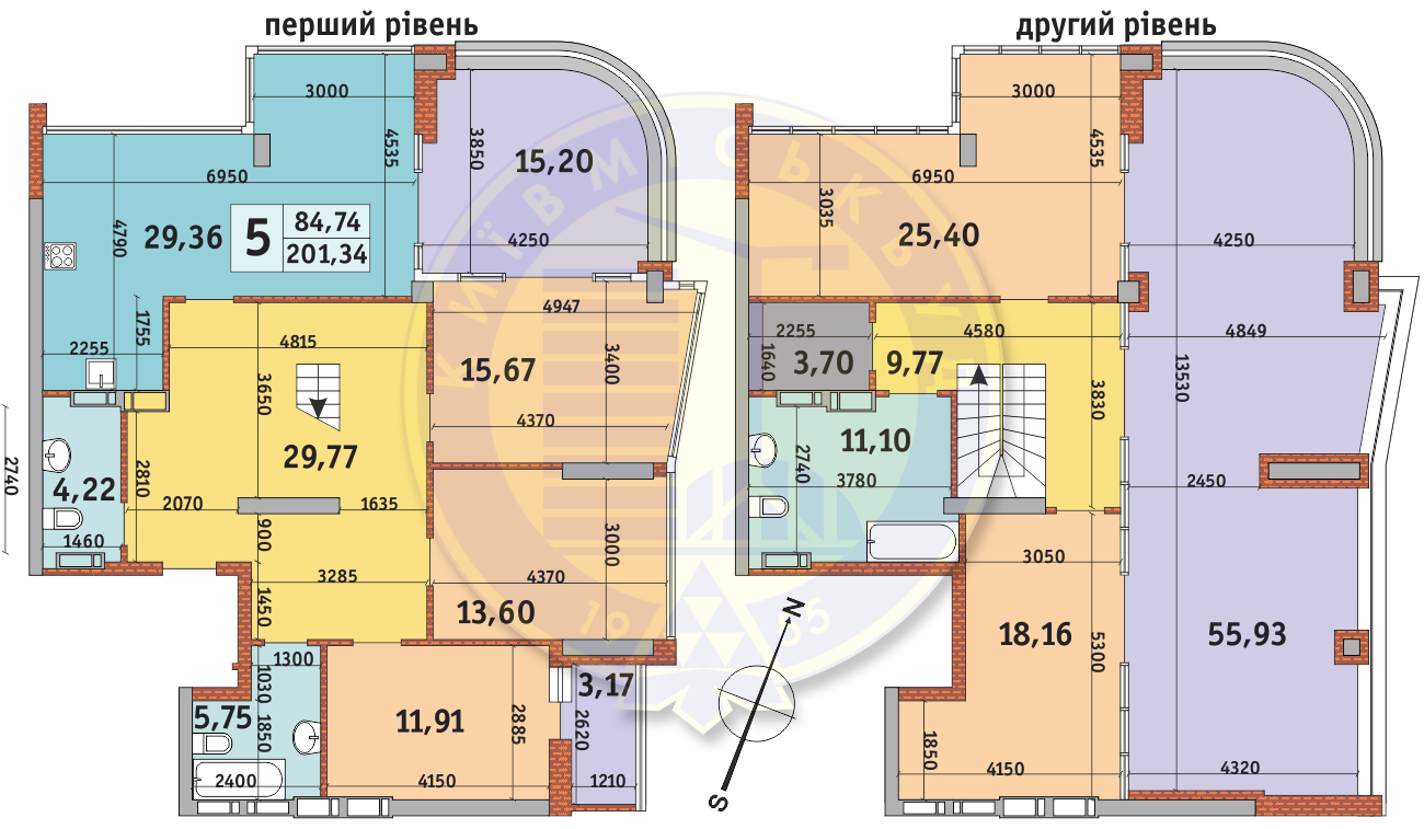 Дворівнева 201.34 м² в ЖК Урлівський-2 від 30 752 грн/м², Київ