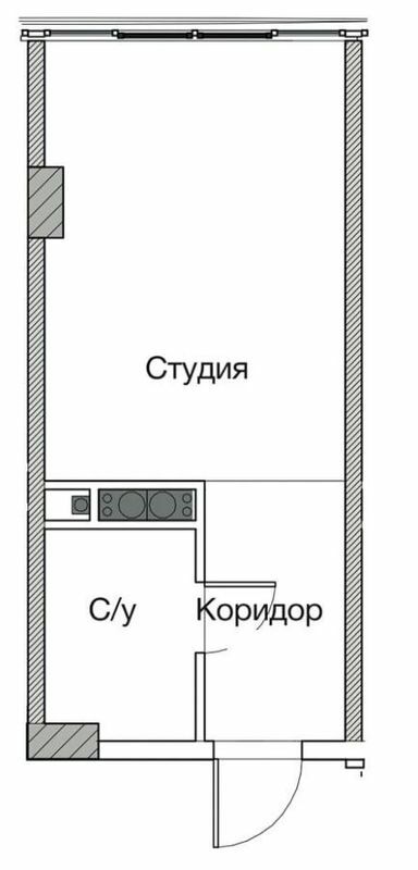 Студія 25.8 м² в ЖК Нова Європа від 19 100 грн/м², с. Ілічанка