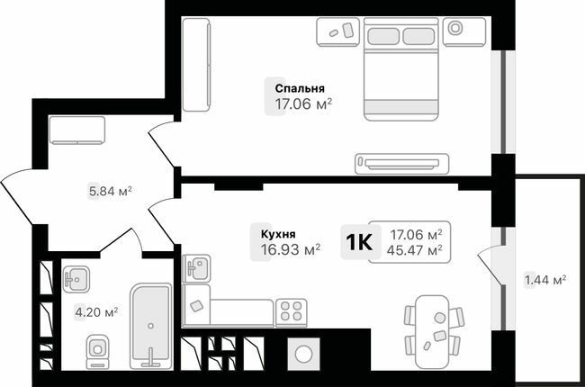 1-кімнатна 45.47 м² в ЖК AUROOM SUNRISE від 26 100 грн/м², Львів