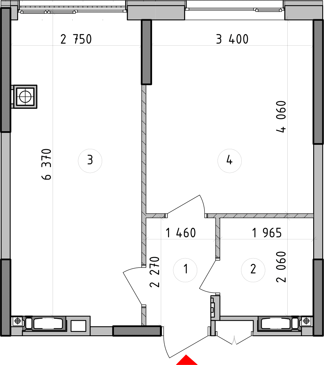 1-кімнатна 38.93 м² в ЖК Оптимісто від 25 000 грн/м², с. Гатне