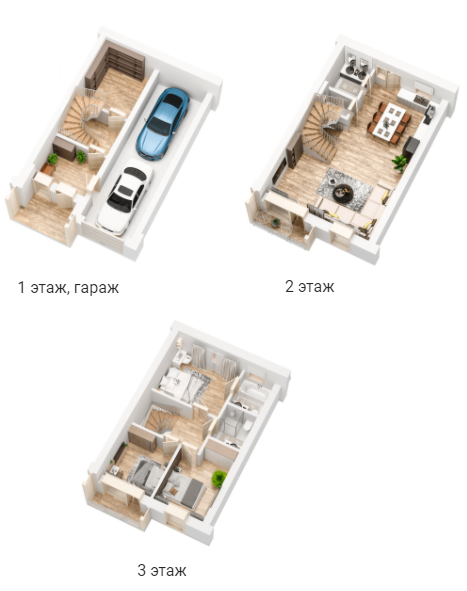 Таунхаус 163.62 м² в Таунхауси ЗК Королева Гора від 16 502 грн/м², с. Борки