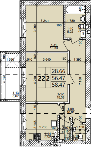 2-комнатная 58.47 м² в ЖК Святых Ольги и Елизаветы от 20 000 грн/м², г. Винники