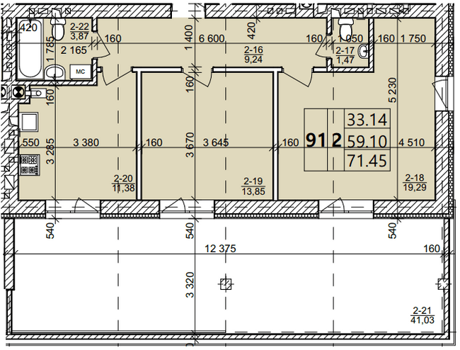 2-комнатная 71.45 м² в ЖК Святых Ольги и Елизаветы от 20 000 грн/м², г. Винники