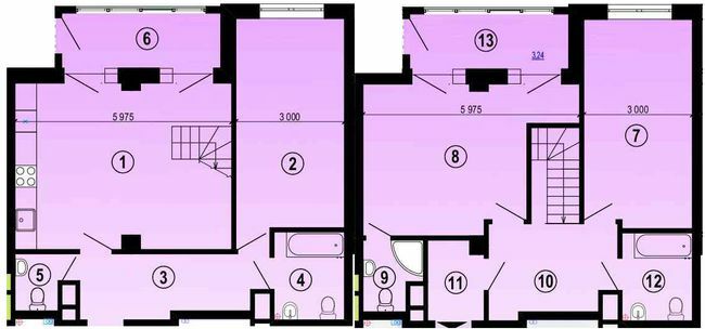 Двухуровневая 120.33 м² в ЖК Меридиан от 16 650 грн/м², Харьков