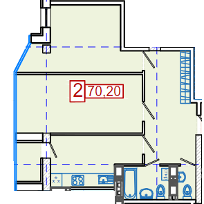 2-кімнатна 70.2 м² в ЖК Німецький проект на Холодній Горі від 28 700 грн/м², Харків